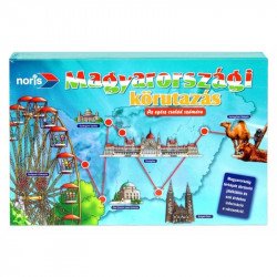 Magyarországi körutazás társasjáték Logikai-oktató társasjáték Noris