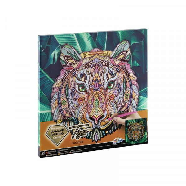 Grafix - Gyémántfestés vászonra Tigris 30 x 30 cm