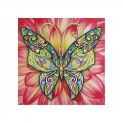 Grafix - Gyémánt festmés vászonra Pillangó 30 x 30 cm