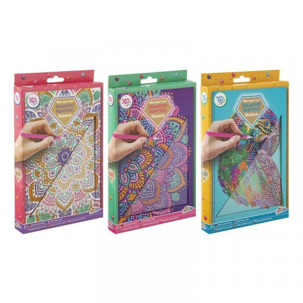 Grafix - Gyémánt festés A5 keményfedeles jegyzetfüzet 3 féle - 100 oldal csíkos