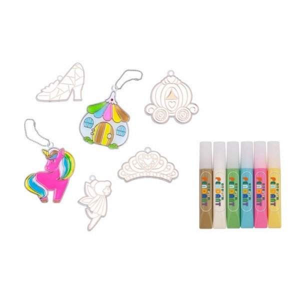 Csináld magad - hercegnős kristály függődísz, 18 db