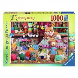 Puzzle 1000 db - Kötögetés cicákkal 1000-2999 darabos puzzle Ravensburger