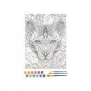 Fess számok szerint, 30x40 cm, tigris, 12 festék