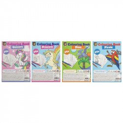 Kifestő könyv, 64 oldal, A5, 4 féle Kifestő, matricaalbum Grafix