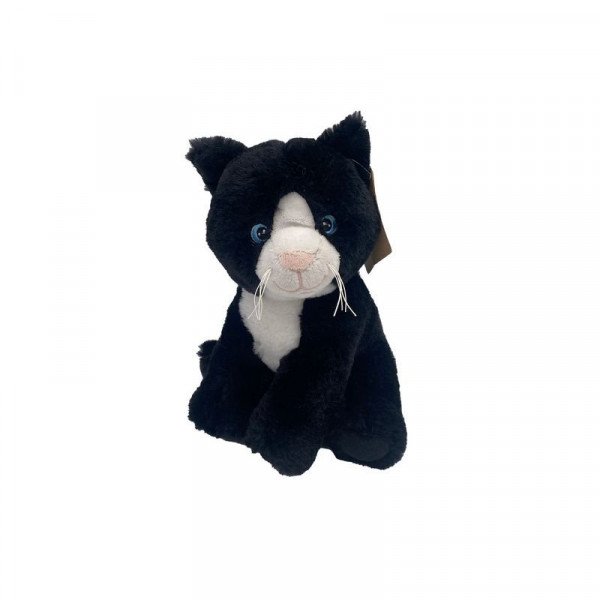 Plüss cica 20 cm - fekete