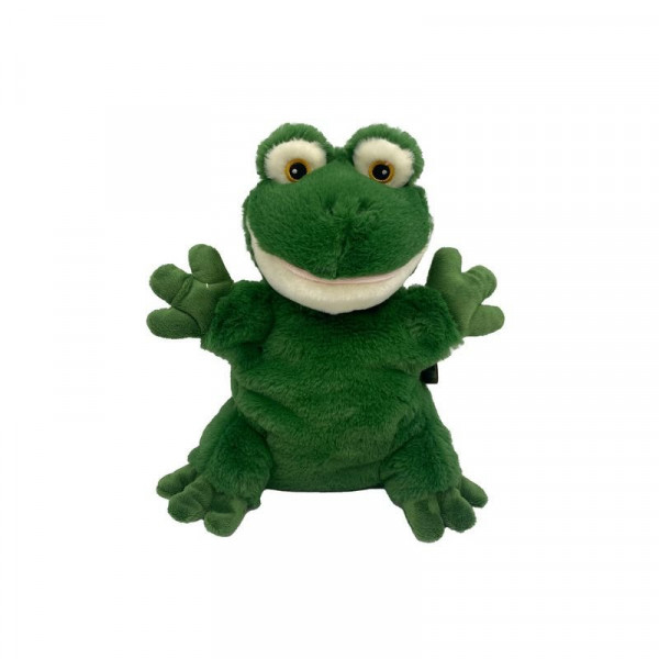 Plüss kesztyűbáb, 27 cm - béka