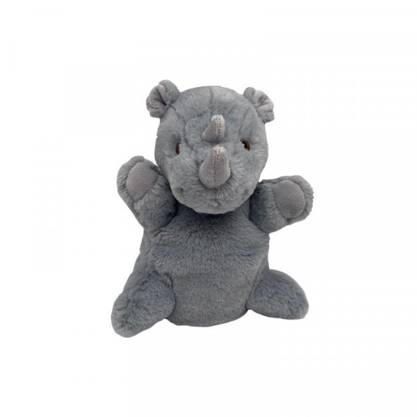 Plüss kesztyűbáb, 27 cm - orrszarvú