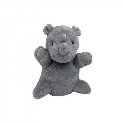 Plüss kesztyűbáb, 27 cm - orrszarvú Báb, paraván Nincs
