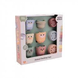 Happy World bio műanyag toronyépítő és vördöcskék Bébijáték, kellék Nincs