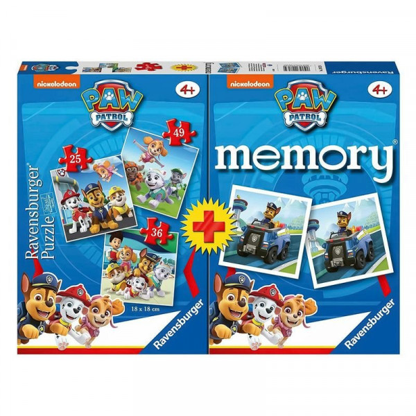 Puzzle 3IN1 + memóriajáték - Mancs Őrjárat
