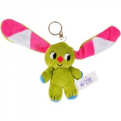 Kockásfülű nyúl álló kulcstartó plüssfigura - 9 cm Plüss kulcstartó Nincs