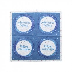 Szülinapi szalvéta 16 darabos - 33 x 33 cm, kék Party kellékek Nincs