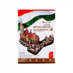 A Mátyás templom és a Halászbástya 176 darabos 3D puzzle 3D puzzle Cubik Fun