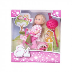 Simba: Évi Love baba biciklivel - 12 cm, többféle Baba, babakocsi Simba