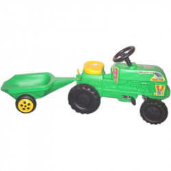 Pedálos farmer traktor utánfutóval Autó, jármű Nincs