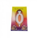 Számgyertya 0 - fehér