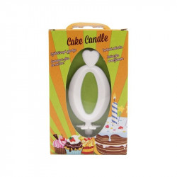 Számgyertya 0 - fehér Gyertya, tortadísz Nincs