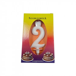 Számgyertya 2 - fehér Lufi Nincs