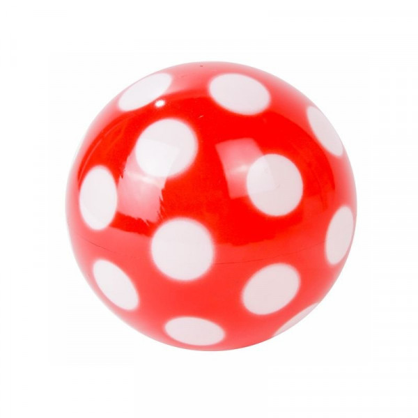 Pöttyös lakkfényű labda - 14 cm, többféle