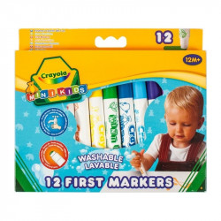 Crayola: Mini Kids tompa hegyű filctoll 12 darabos készlet Festés, színezés, rajzolás Crayola