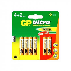 GP Ultra AAA mikro elem 6 darabos készlet Elem GP