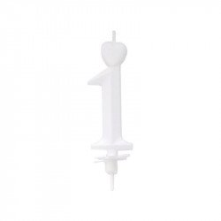 Számgyertya 1 - fehér Gyertya, tortadísz Nincs