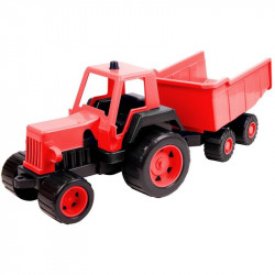 Műanyag traktor utánfutóval 68 cm - többféle Autó, jármű Nincs