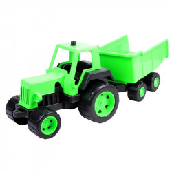 Műanyag traktor utánfutóval 68 cm - többféle