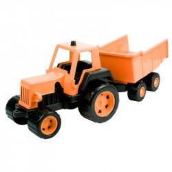 Műanyag traktor utánfutóval 68 cm - többféle Autó, jármű Nincs