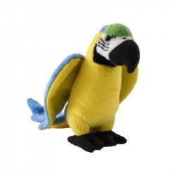 Papagáj plüssfigura - kék-sárga, 15 cm 20 cm alatt Nincs