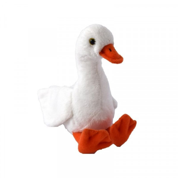 Liba plüssfigura - fehér, 15 cm Liba plüssfigura - fehér, 15 cm