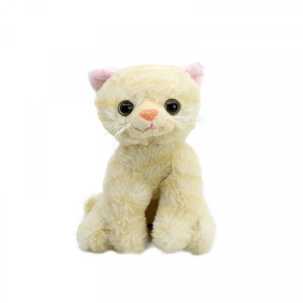 Cica ülő plüssfigura - 14 cm, többféle