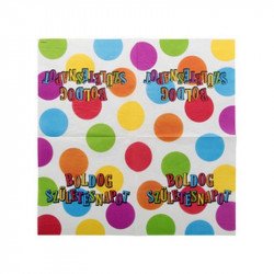 Boldog születésnapot szalvéta 16 darabos - 33 cm Party kellékek Nincs