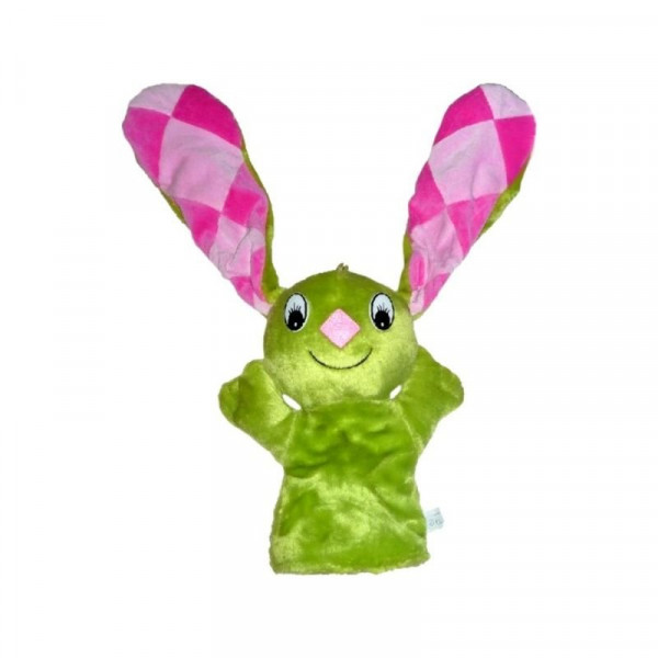 Kockásfülű nyúl bábfigura - 23 cm