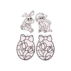 Festhető ablakdísz sablonkészlet