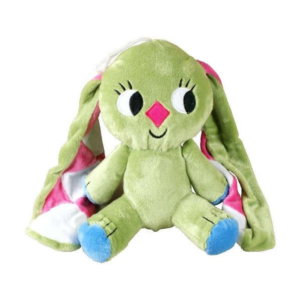 Kockásfülű nyúl plüssfigura - 23 cm