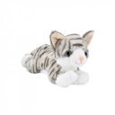 Cica fekvő plüssfigura - vörös, 27 cm