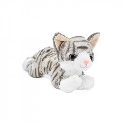 Cica fekvő plüssfigura - vörös, 27 cm 20-40 cm Nincs