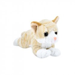 Cica fekvő plüssfigura - vörös, 27 cm 20-40 cm Nincs