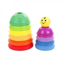 Fisher-Price 10 darabos színes csészepiramis Bébijáték, kellék Fisher-Price