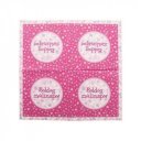 Szülinapi szalvéta 16 darabos - 33 x 33 cm, pink