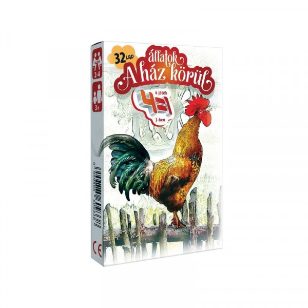 Állatok a ház körül 4 az 1-ben kártyajáték
