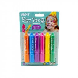 Arcfestő toll 6 darabos készlet Arcfesték Amos