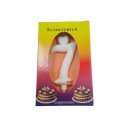 Számgyertya 7 - fehér