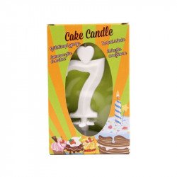 Számgyertya 7 - fehér Gyertya, tortadísz Nincs