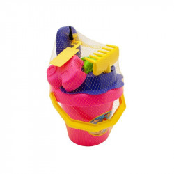 Homokozó 8 darabos készlet vödörben - 20 cm