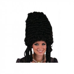 Pompadour paróka - fekete, univerzális méret Jelmez kiegészítők Funny Fashion