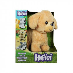 Hafici, hangra reagáló plüsskutya Retriever