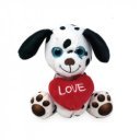 Ülő kutya szívvel 14cm / LB837571