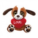 Ülő kutya szívvel 14cm / LB837571